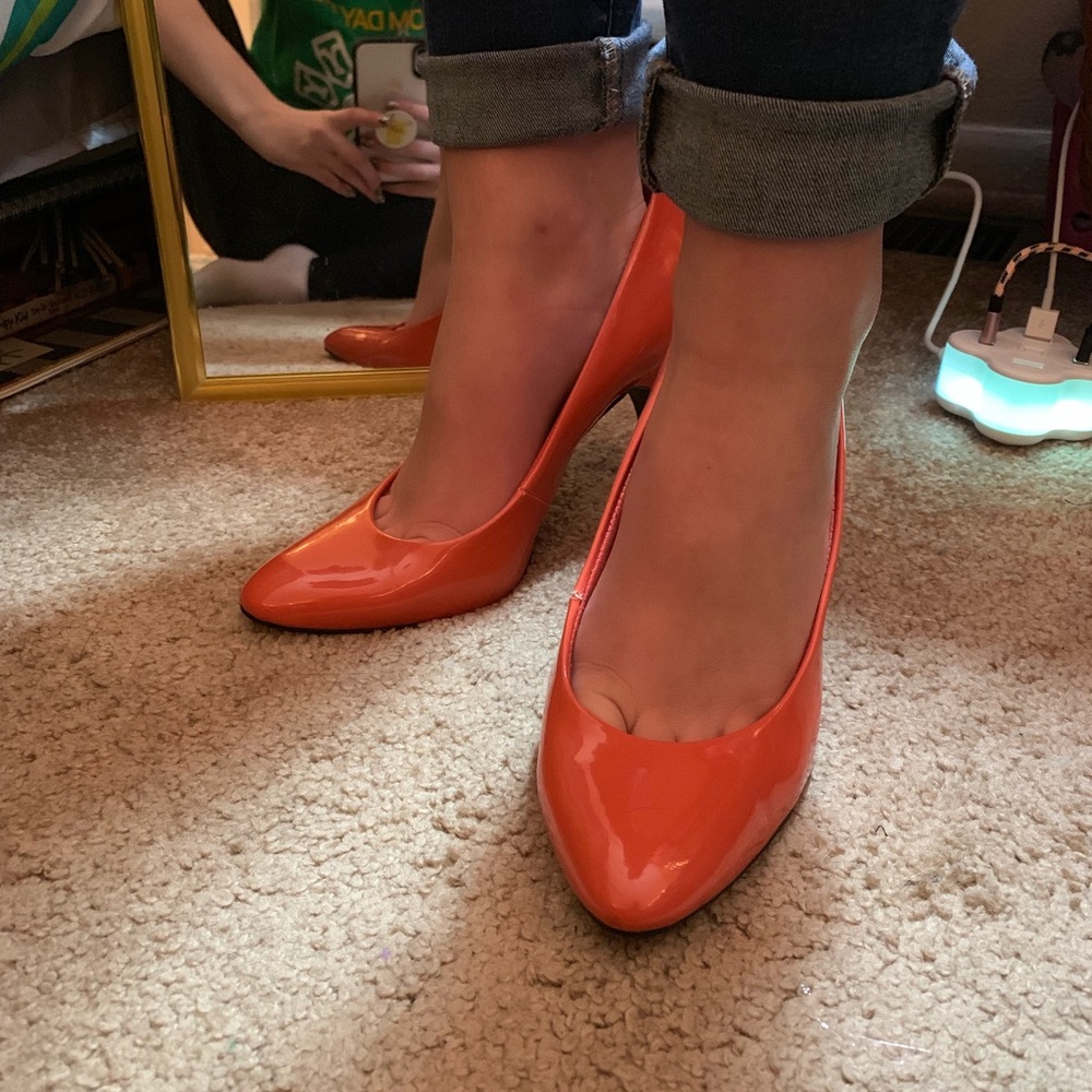 pink salmon colored heels